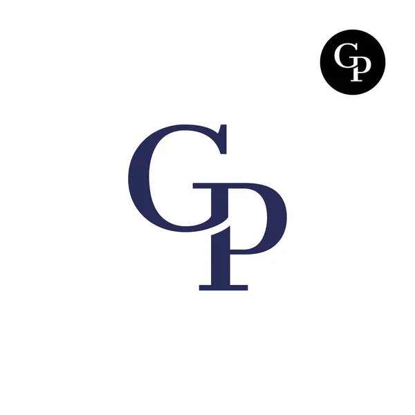 Luxus Moderne Serif Letter Monogramm Logo Design — Stockvektor