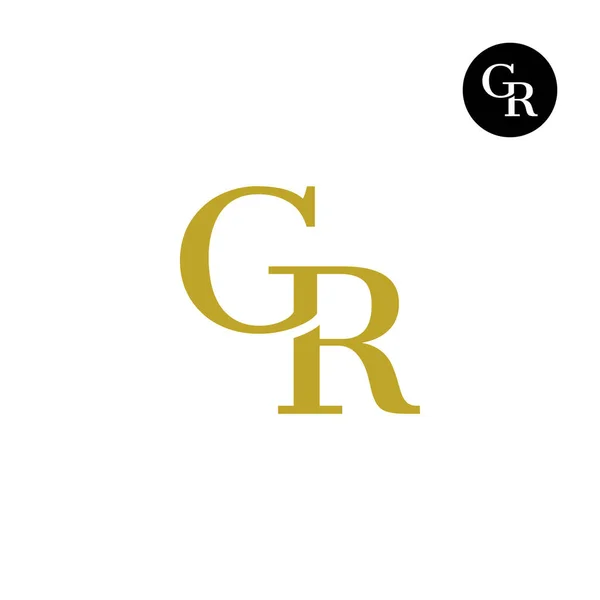 Luxury Modern Serif Letter Monogram Logo Design — Stock Vector