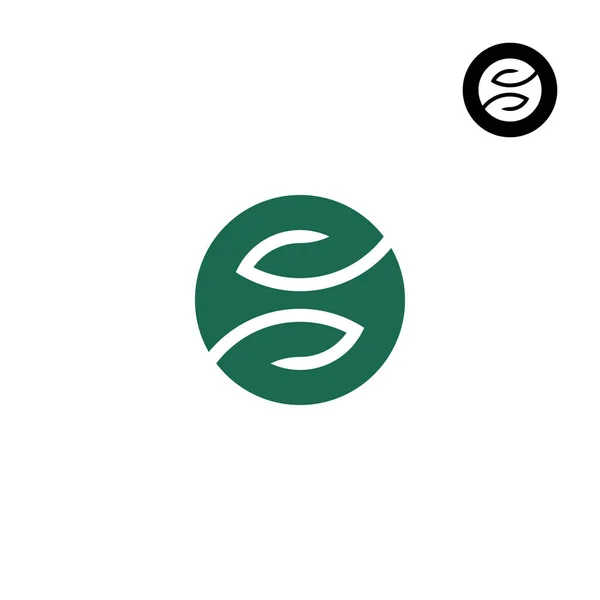 Design Unique Logo Monogramme Lettre Cercle — Image vectorielle