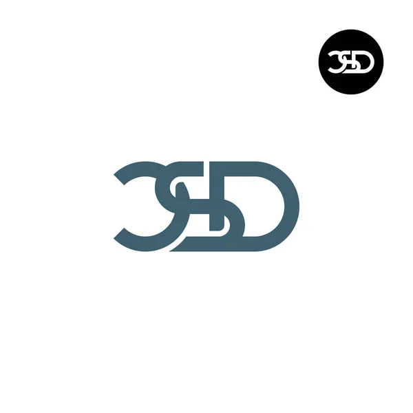 Levél Csd Monogram Logo Design — Stock Vector