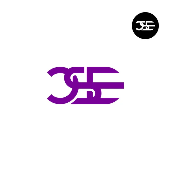 List Cse Monogram Logo Design — Wektor stockowy