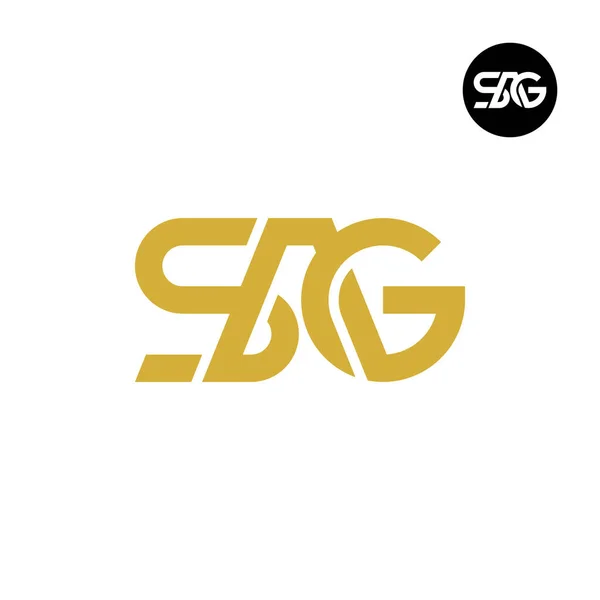 Letter Sag Monogram Logo Design — Stock Vector
