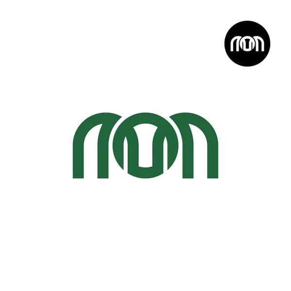 Letter Mom Monogram Logo Tasarımı — Stok Vektör