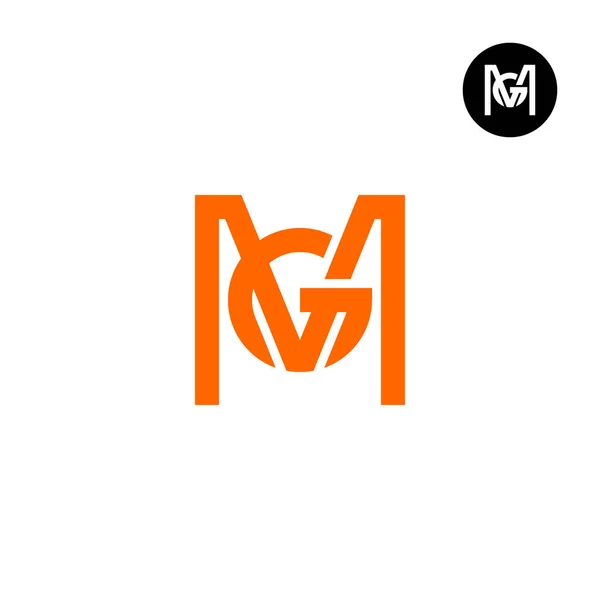 Initial letter GM, overlapping elegant monogram logo, luxury golden color  Stock Vector