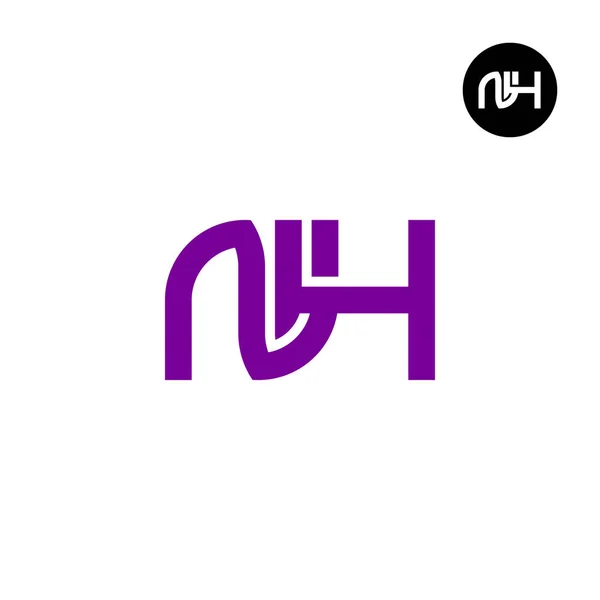 Nh大写字母标志设计 — 图库矢量图片
