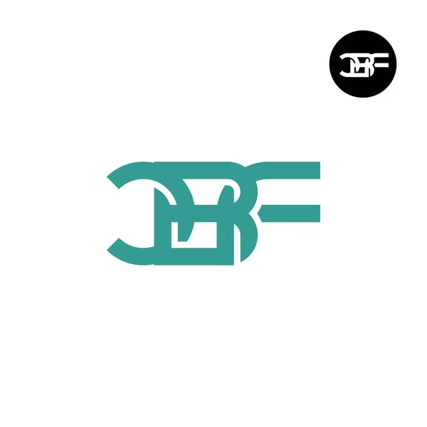 Lettre Cbf Monogram Logo Design — Image vectorielle