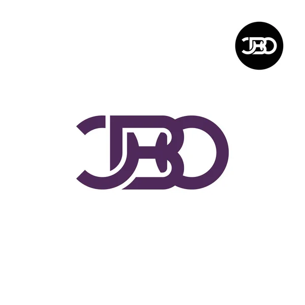 Brev Cbo Monogram Logotyp Design — Stock vektor
