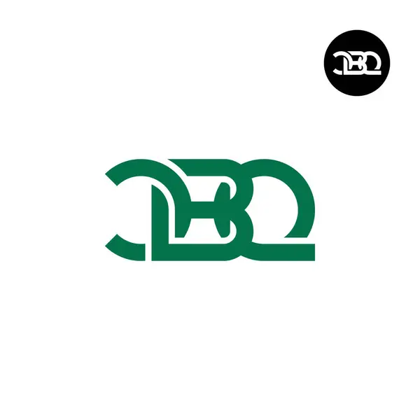 List Cbq Monogram Logo Design — Wektor stockowy