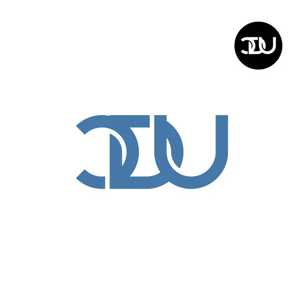Levél Cdu Monogram Logo Design — Stock Vector