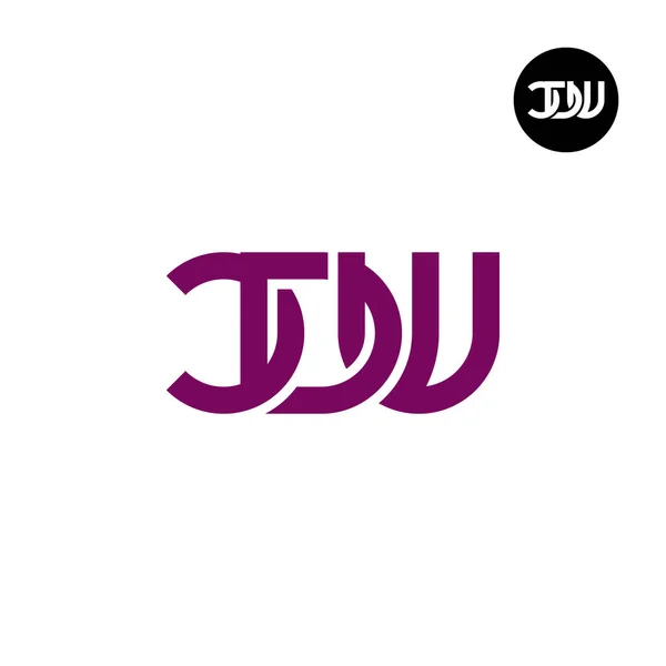 Carta Cdw Monograma Logo Design — Vetor de Stock