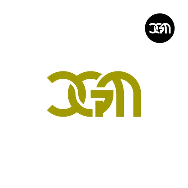 Levél Cgm Monogram Logo Design — Stock Vector