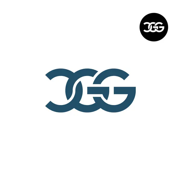 Brief Cgg Monogram Logo Design — Stockvector