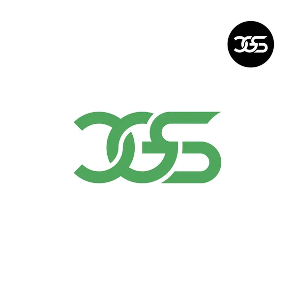 List Cgs Monogram Logo Design — Wektor stockowy