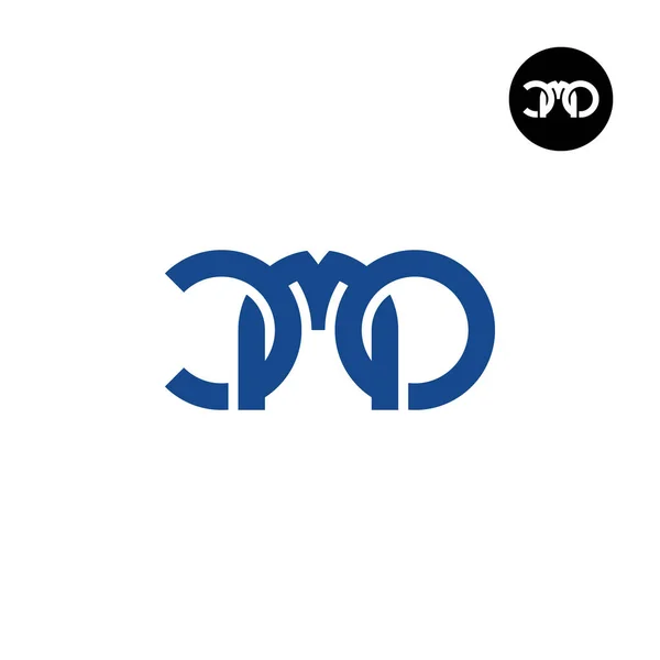 Carta Cmo Monograma Logo Design — Vetor de Stock