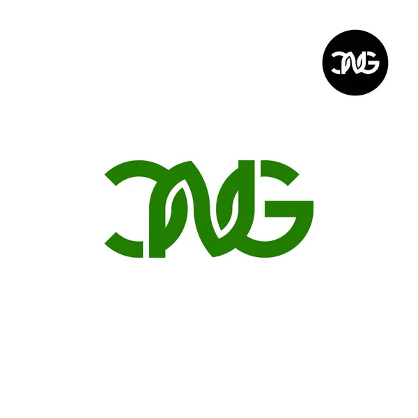 Letter Cng Monogram Logo Design — 스톡 벡터