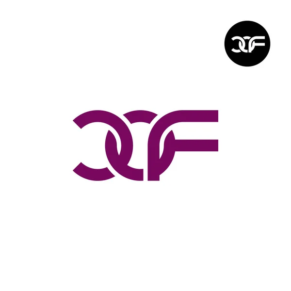 Lettre Cof Monogram Logo Design — Image vectorielle