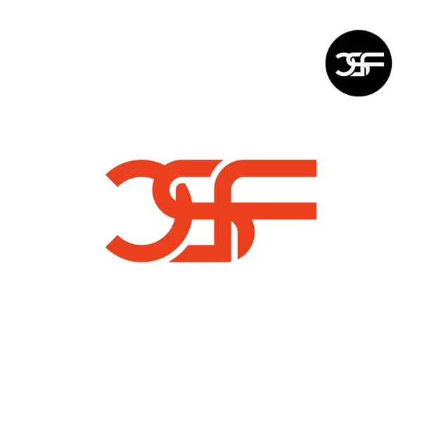 Lettre Csf Monogram Logo Design — Image vectorielle