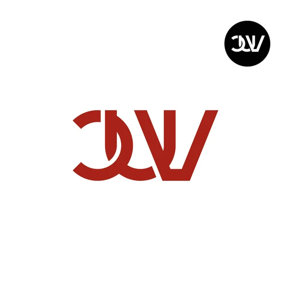 Lettre Cuv Monogram Logo Design — Image vectorielle