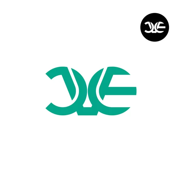 Carta Cve Monograma Logo Design — Vetor de Stock