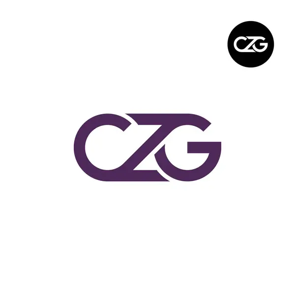 Літера Czg Монограма Дизайн Логотипу — стоковий вектор