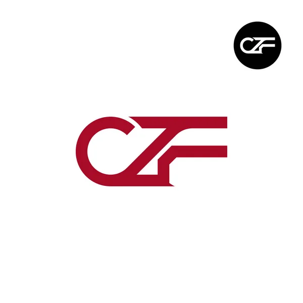 Lettre Czf Monogram Logo Design — Image vectorielle