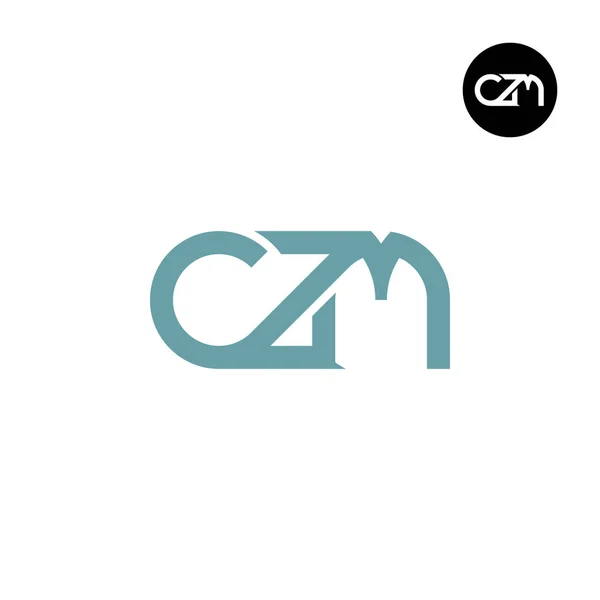 Brief Czm Monogram Logo Design — Stockvector