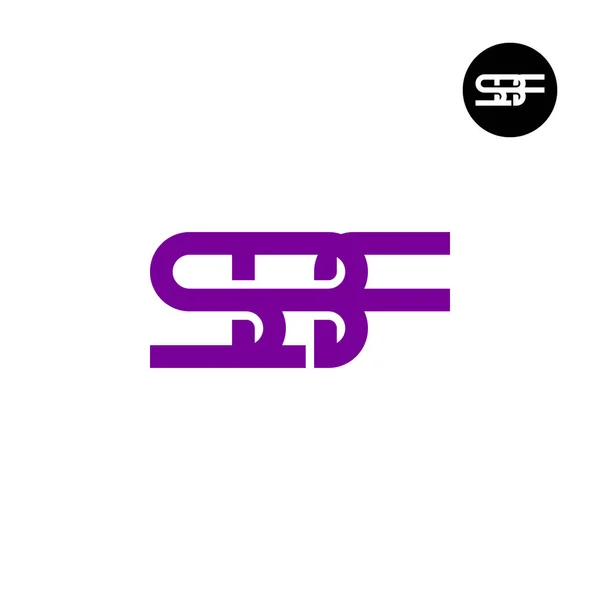 Lettre Sbf Monogram Logo Design — Image vectorielle