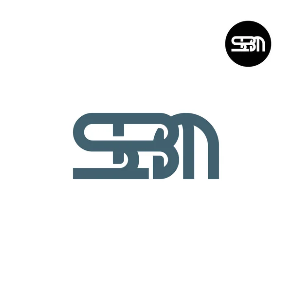 Buchstabe Sbm Monogramm Logo Design — Stockvektor