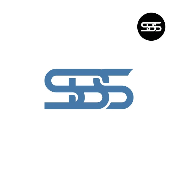Buchstabe Sbs Monogramm Logo Design — Stockvektor