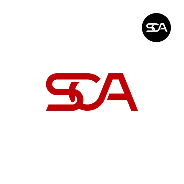 Lettre Sca Monogram Logo Design — Image vectorielle