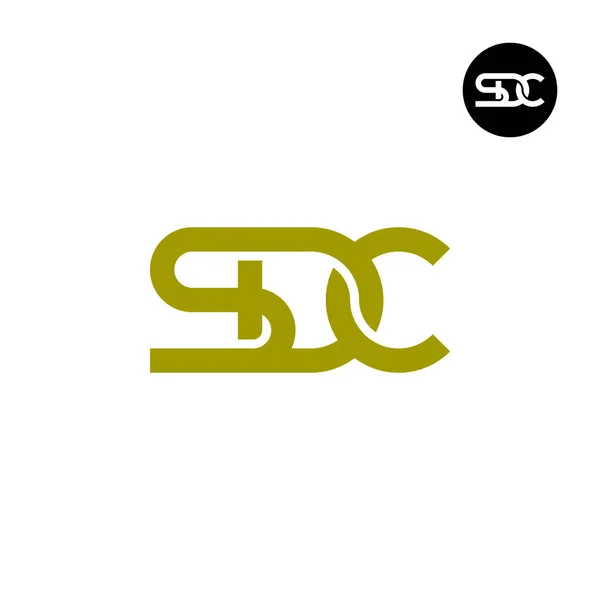 Lettre Sdc Monogram Logo Design — Image vectorielle