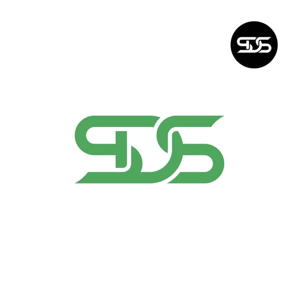 List Sds Monogram Projektowanie Logo — Wektor stockowy