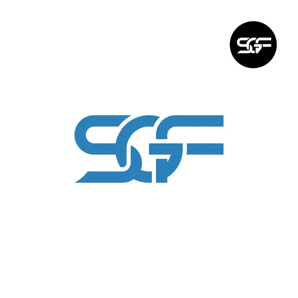 Brev Sgf Monogram Logo Design – Stock-vektor