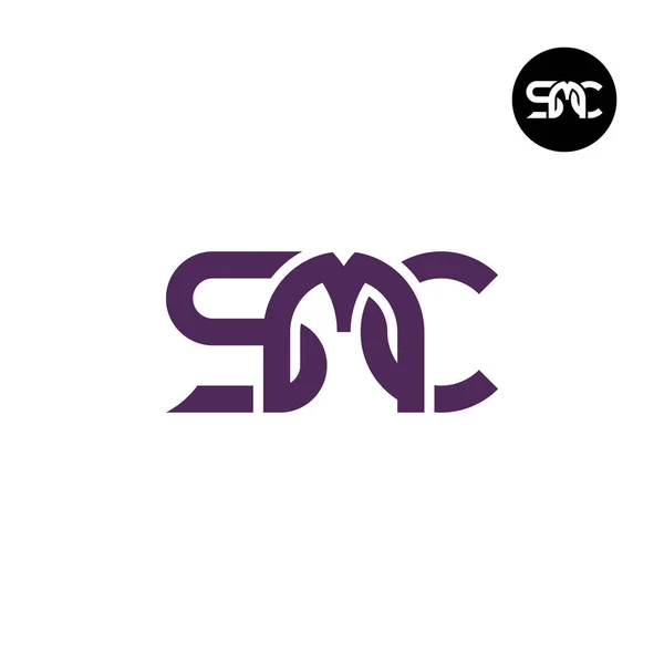 Lettre Smc Monogram Logo Design — Image vectorielle