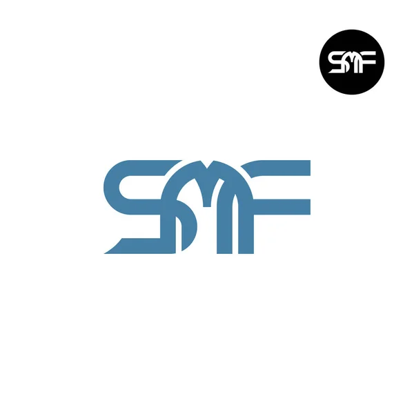 Bogstavet Smf Monogram Logo Design – Stock-vektor
