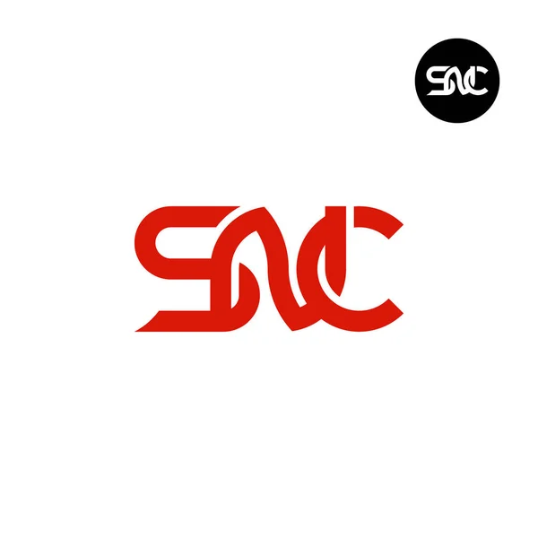 Lettre Snc Monogram Logo Design — Image vectorielle