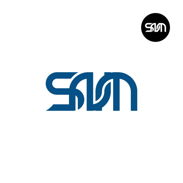 Lettre Snm Monogram Logo Design — Image vectorielle