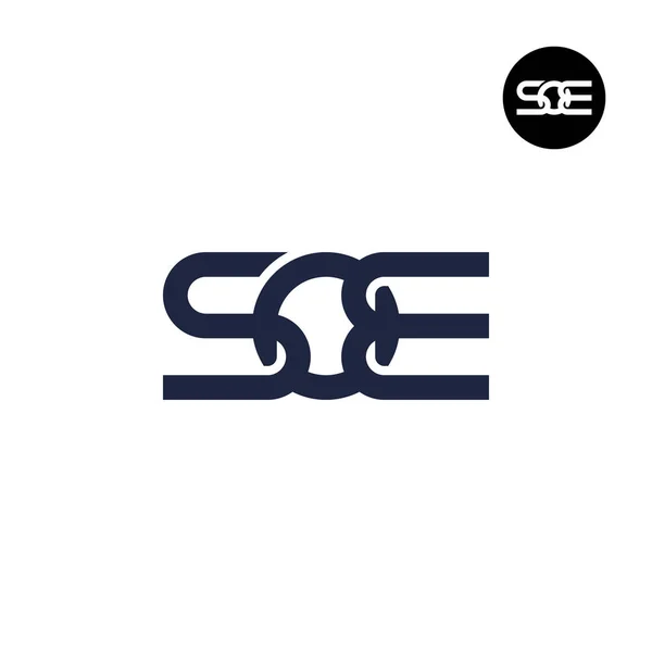 Buchstabe Soe Monogramm Logo Design — Stockvektor