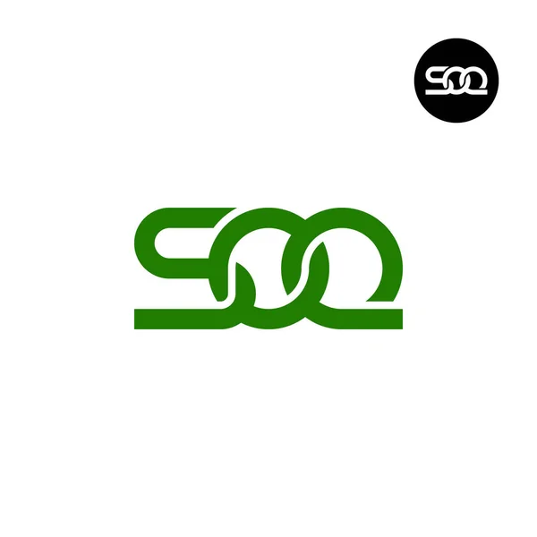 List Soq Monogram Logo Design — Wektor stockowy