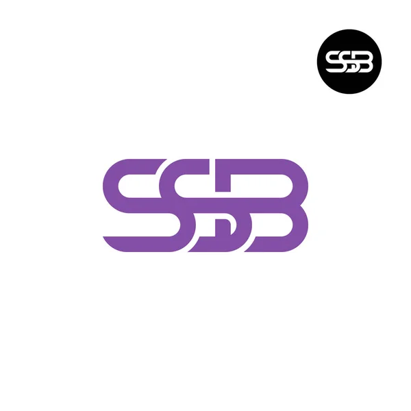 Lettre Ssb Monogram Logo Design — Image vectorielle