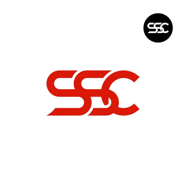 Letter Ssc Monogram Logo Design — 图库矢量图片