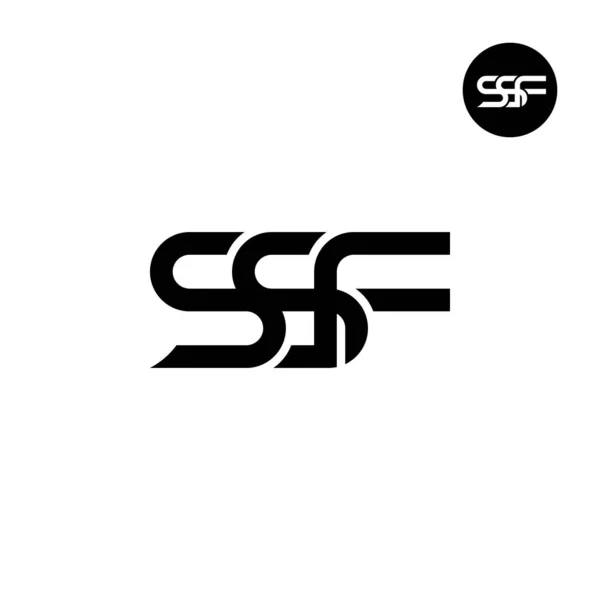 Bogstavet Ssf Monogram Logo Design – Stock-vektor