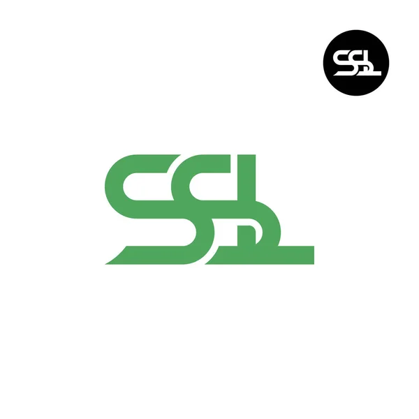 Buchstabe Ssl Monogramm Logo Design — Stockvektor