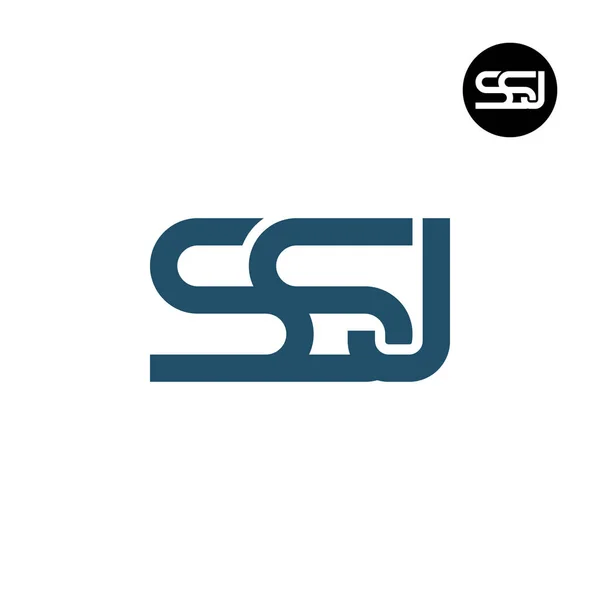 Lettre Ssj Monogram Logo Design — Image vectorielle