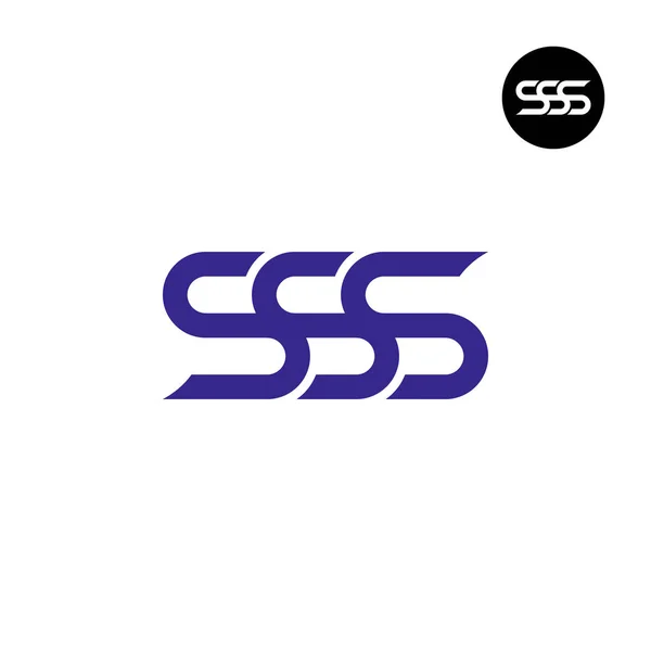 Buchstabe Sss Monogramm Logo Design — Stockvektor