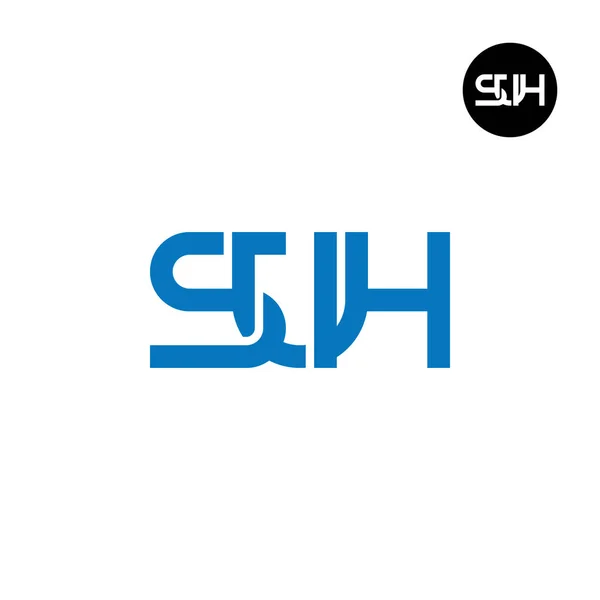 Buchstabe Suh Monogramm Logo Design — Stockvektor