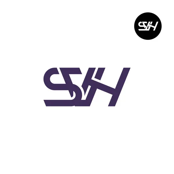 Brief Svh Monogram Logo Design — Stockvector