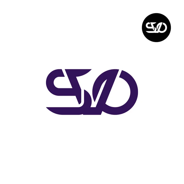 Lettre Svo Monogram Logo Design — Image vectorielle