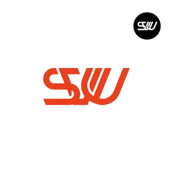 Carta Svw Monograma Logo Design —  Vetores de Stock