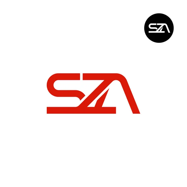 Lettre Sza Monogram Logo Design — Image vectorielle